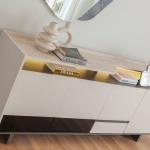 بيلا كونسول مع مرآة كريمي 4 أبواب وودي