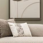 مونجي كنب رباعي كريمي وودي