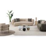 سايستا كنب 3 مقاعد أخضر وودي