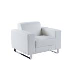 صوفيا كنب مكتبي فردي ابيض وودي