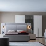 بونتي طقم غرفة نوم 7 قطع كريمي وودي