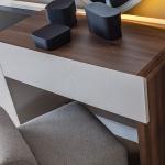 بونتي طقم غرفة نوم 7 قطع كريمي وودي