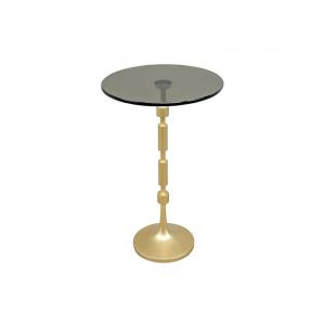 لاسترا طاولة خدمة باللون الذهبي - زجاج أسود