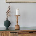 شمعدان بوهيمي بني كبير وودي