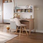 بونو مكتب مع رف رمادي 120 سم وودي