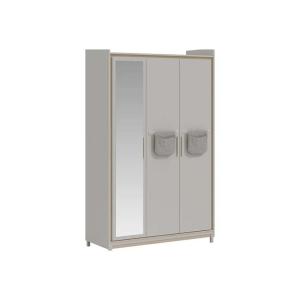 كول دولاب ملابس 3 أبواب بيج وودي