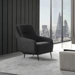 بادوفا كنب فردي رمادي قاتم وودي