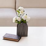 فازة  سيراميك مخطط طويلة وودي