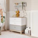 بونو تسريحة مع رف رمادي وودي