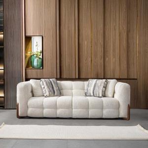 بونيتو كنب 3 مقاعد 235 سم أبيض وودي