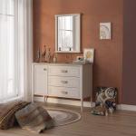 موغلا تسريحة مع مرآه بيج وودي