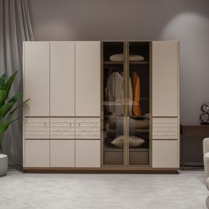 برادا دولاب ملابس 6 أبواب بيج وودي