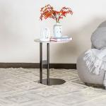 جلوري طاولة خدمة بسطح بورسلان رمادي وودي