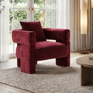 ليكسا كرسي قماش مخمل وودي