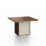 تنلى طاولة اجتماع مربعة بني 120سم وودي