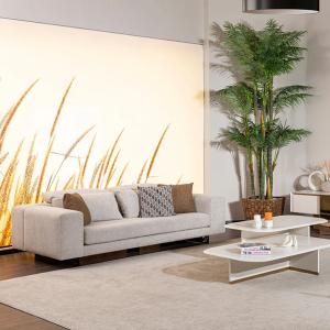 أكورسا كنب 3 مقاعد كريمي 230 سم وودي