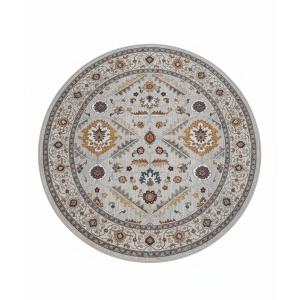 جونا سجاد بلجيكي دائري رمادي بنقوش وزخارف أنيقة - 160×160