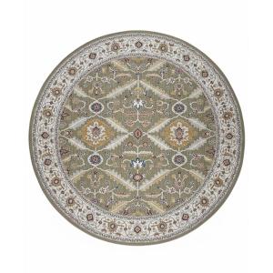 جونا سجاد بلجيكي دائري أخضر بنقوش وزخارف أنيقة - 160×160