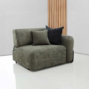 فيولا كنب يد يمين فردي أخضر وودي