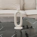 فازة سيراميك صغيرة للزينة بيج وودي