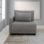 ليدز كنب فردي يد يسار رمادي وودي