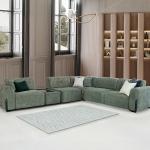 فيولا طقم كنب زاوية أخضر وودي