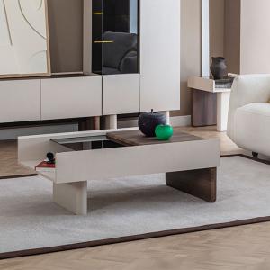 بونتي طاولة قهوة كريمي وودي