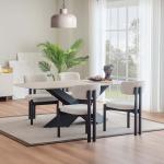 بيلا طاولة طعام 8 أشخاص 220 سم بدون كراسي وودي