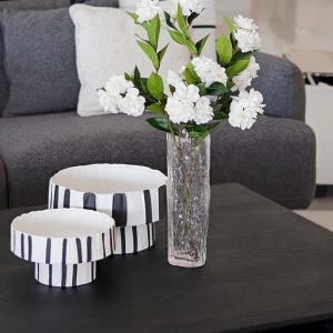 مزهرية زهور زجاجية وودي