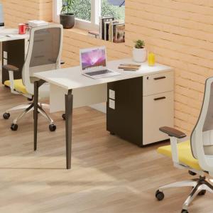 نيو ميامي مكتب 120 سم ابيض وودي