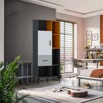 تريند مكتبة كتب أسود-أبيض وودي