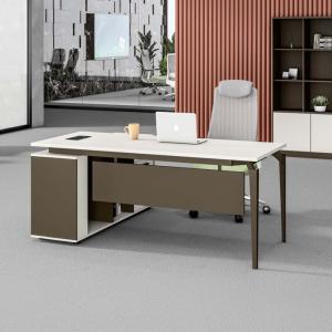 نيو ميامي مكتب 180 سم ابيض وودي