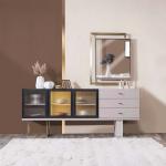 جاليا كونسول مع مرآة كريمي وودي