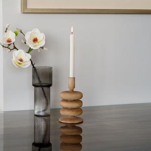 شمعدان بوهيمي بني كبير وودي