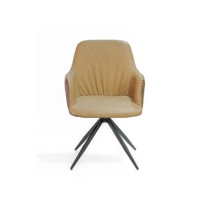 كرسي جلد بني