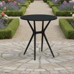 طاولة دائرية للحدائق والمقاهي - أسود B