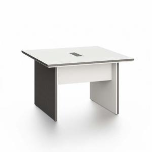 أمري طاولة اجتماع مربعة بيضاء 120 سم وودي