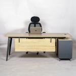 Nago Office 200cm 2 Pieces Grey Wood