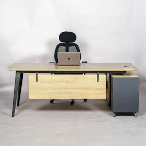 Nago Office 200cm 2 Pieces Grey Wood
