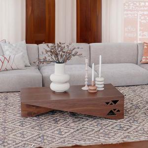 ديوان طاولة جلسة أرضية 60*120 سم بني وودي