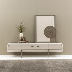 مونجي طاولة تلفزيون كريمي 230 سم وودي