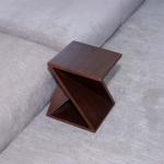 ديوان طاولة جانبية جلسة أرضية 35*35 سم بني وودي