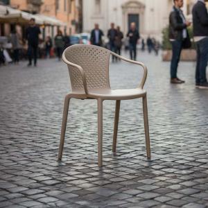 ميتا كرسي أنيق للحدائق والمقاهي - بيج M