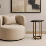 ميكسال طاولة خدمة بسطح خشبي