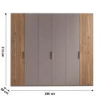 برينا دولاب ملابس 6 أبواب وودي