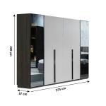 اديسا دولاب ملابس 6 أبواب وودي