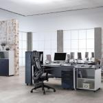 نيتشر كرسي مكتب أسود دوار متحرك بمسند رأس وودي