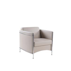 زها كنب مكتبي جلد بيج وودي