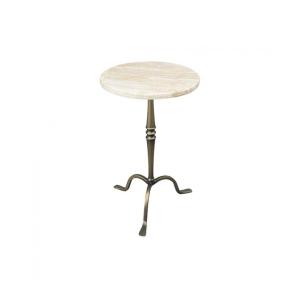 شايني طاولة خدمة بقاعدة معدنية وودي