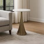 أوبرا ماربل طاولة خدمة بقاعدة معدنية وودي